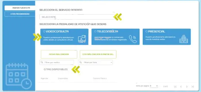 citas disponibles viva 1a